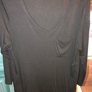 Black quarter sleeve blouse